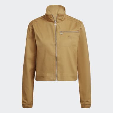 Sudadera Tonal Stripes Twill Beige Mujer Originals