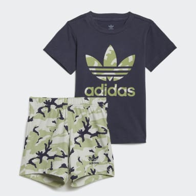 Barn Originals Blå Camo Shorts and Tee Set