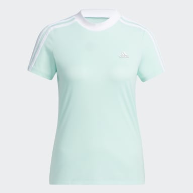 Women Golf Turquoise 3-Stripes Crew T-Shirt