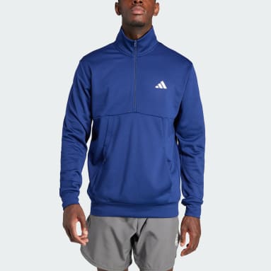 Haut de training zip 1/4 petit logo Game and Go Bleu Hommes Entraînement