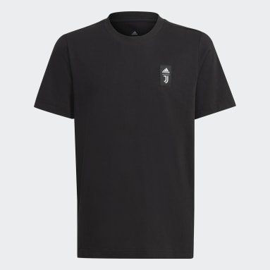 Boys Football Black Juventus T-Shirt