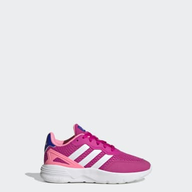 Kids Running Pink Nebzed Lifestyle Lace Running Shoes