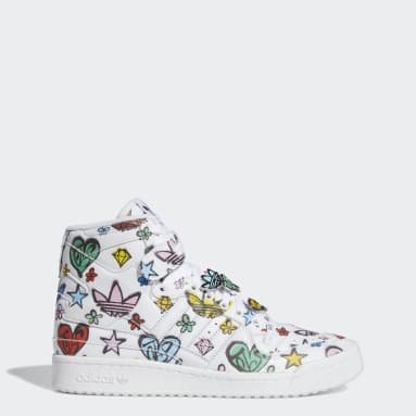 Jeremy Scott Forum 84 Hi Mono Sko Hvit
