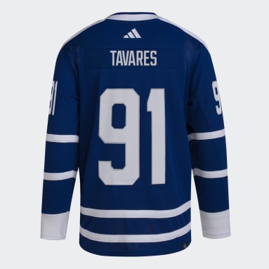 Men Hockey Blue Leafs Tavares Authentic Reverse Retro Wordmark Jersey