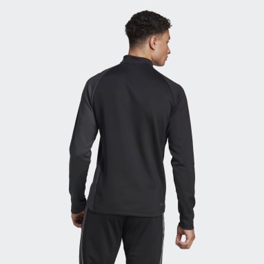 Men Training Black Training 1/4-Zip Colourblock Long Sleeve Tee