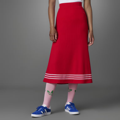 Ženy Originals červená Sukňa Adicolor Heritage Now Knit