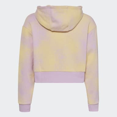 Polera con Capucha Corta Estampada Púrpura Niña Originals
