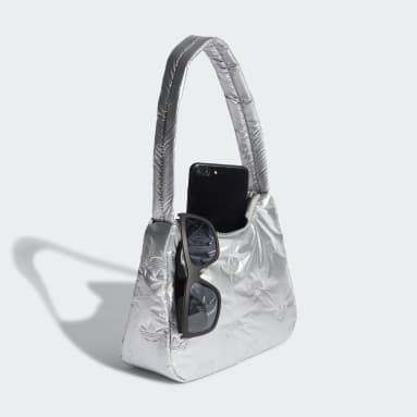 Frauen Originals Puffy Satin Mini Schultertasche Silber