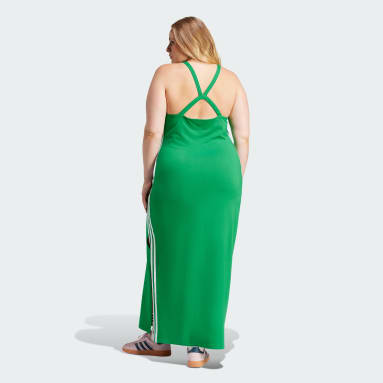 Women's Originals Green Adicolor 3-Stripes Maxi Dress