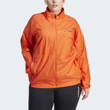 Women TERREX Orange Terrex Multi Wind Jacket (Plus Size)
