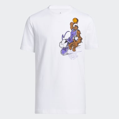 Kids Basketball White Avatar Donovan Mitchell Graphic Tee