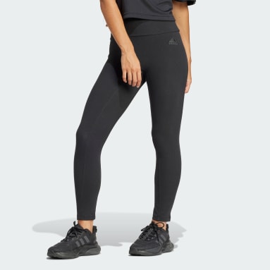 Women Sportswear Black Lounge Ribbed High-Waist 7/8 Leggings