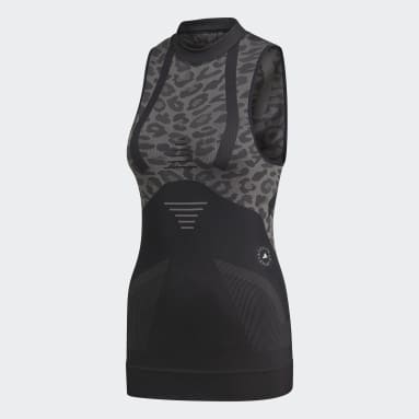 Women adidas by Stella McCartney Black adidas by Stella McCartney TRUEPURPOSE Seamless Tank Top