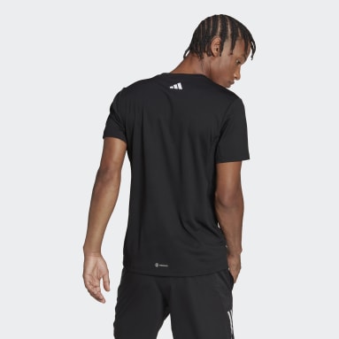Men Running Black Run Icons 3 Bar Logo Tee