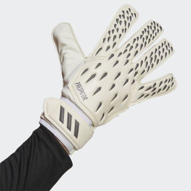 Football White Predator Training Goalkeeper Gloves