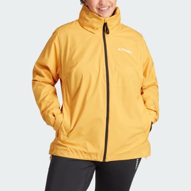 Women TERREX Yellow Terrex Multi RAIN.RDY 2-Layer Rain Jacket (Plus Size)