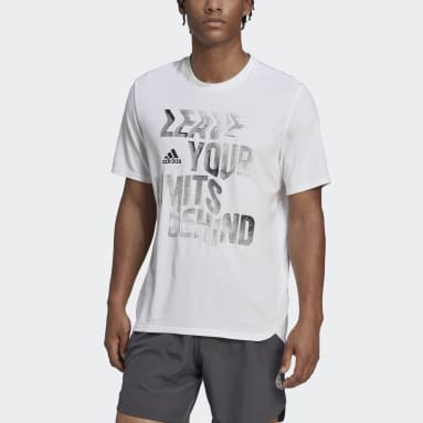 Men Gym & Training White Designed for Movement AEROREADY HIIT Slogan Training T-Shirt