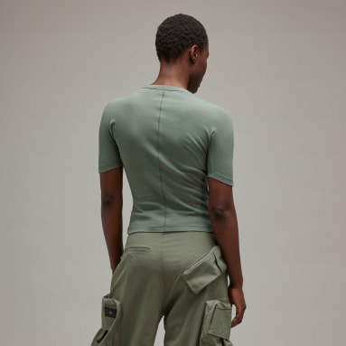 Camiseta manga corta Fitted Y-3 Verde Mujer Y-3