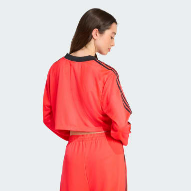 Adicolor Football Jacquard Crop Long-Sleeve Top