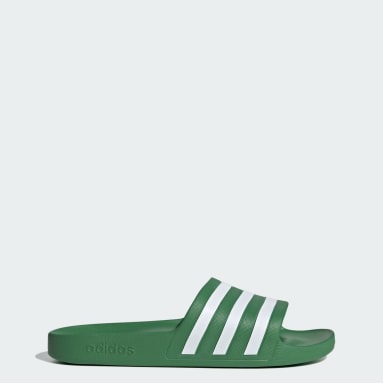 Womens green slides sale