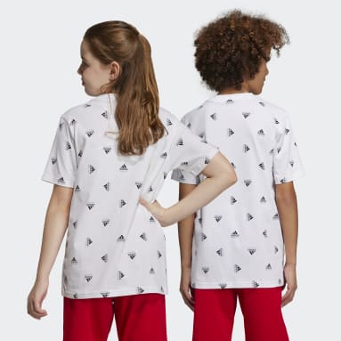 Kids Sportswear White Brand Love Allover Print Tee