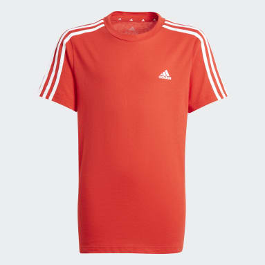 Jungen Sportswear adidas Essentials 3-Streifen T-Shirt Rot