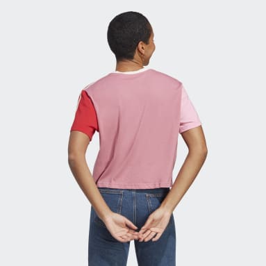 Women Sportswear Pink Essentials 3-Stripes Single Jersey Crop Top