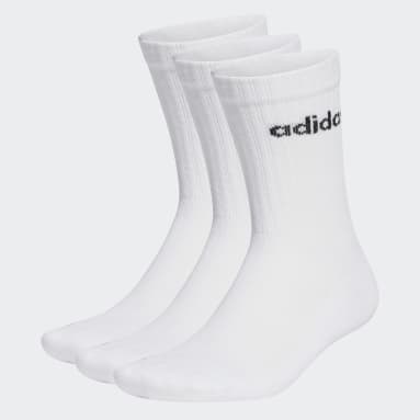 Lifestyle White Linear Crew Cushioned Socks 3 Pairs