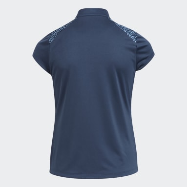 Girls Golf Blue Mock Primegreen Polo Shirt