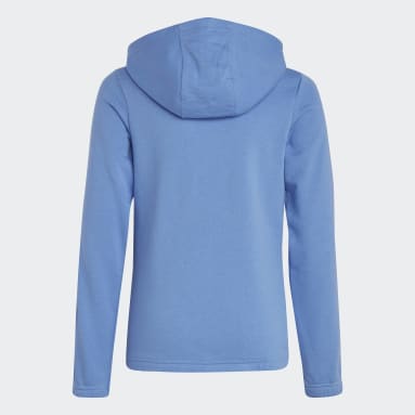 Mädchen Sportswear Essentials 3-Streifen Full-Zip Kapuzenjacke Blau