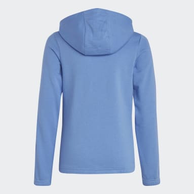 Hoodie Essentials 3-Stripes Full-Zip Blu Ragazza Sportswear