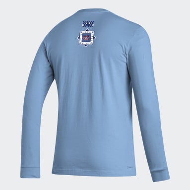 T-shirt à manches longues Canadiens Playmaker Bleu Hommes Sportswear