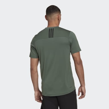 Men Training Green Designed to Move Sport 3-Stripes Tee