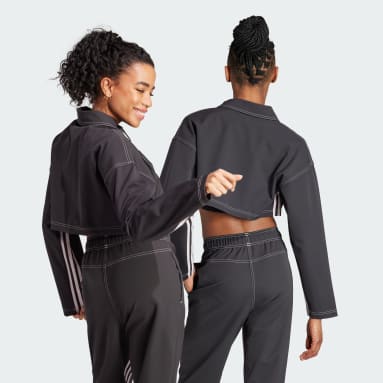Jaqueta Cropped Dance 3-Stripes Preto Mulher Sportswear