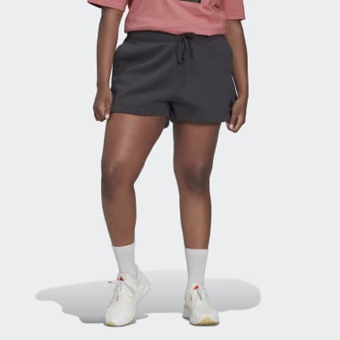 Women's Sportswear Grey Sweat Shorts (Plus Size)
