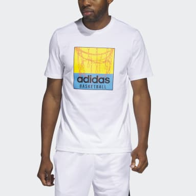 Camiseta Estampada Chain Net Basketball Branco Homem Basquete
