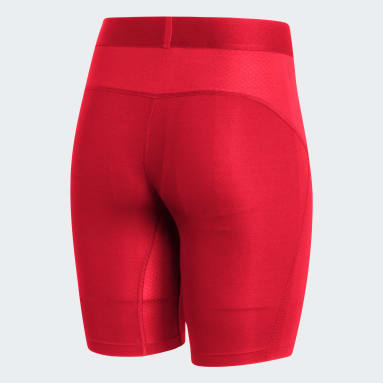 Calzas Cortas TechFit Rojo Hombre Fútbol
