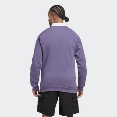 Sweat-shirt ras-du-cou Trefoil Essentials Violet Hommes Originals