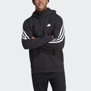 Muži Sportswear čierna Mikina s kapucňou Future Icons 3-Stripes Full-Zip