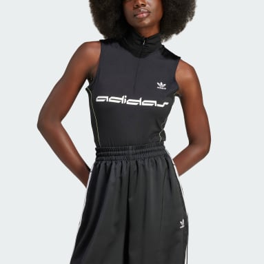 Women Originals Black Sleeveless Bodysuit