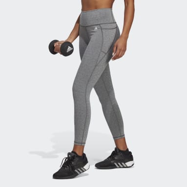  adidas Womenomen E Lin Tight, Dark Grey Heather/Purple Tint,  X-Small/Large : Clothing, Shoes & Jewelry