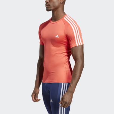 Techfit 3-Stripes Training t-skjorte Rød