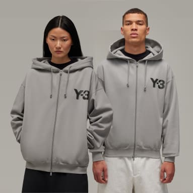 Y-3 로고 집 후디