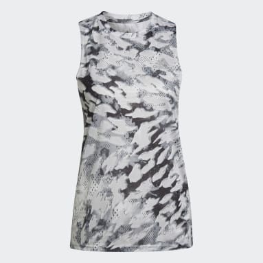 Women Running Grey Fast Graphic Tank Top