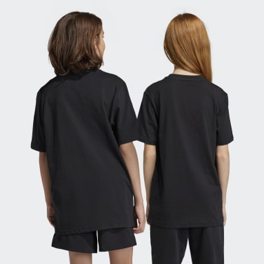 Camiseta Essentials Big Logo Cotton Loose Negro Niño Sportswear