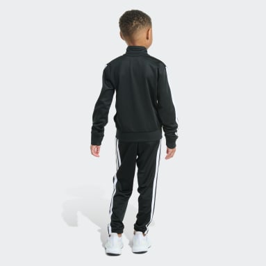Children Sportswear Black 2-Piece Long Sleeve Essential 3-Stripe Track Set