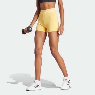 Women Gym & Training Orange Techfit Short Leggings