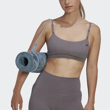 adidas Women's Yoga Studio Light Support 4 Elements 3-Stripes Bra