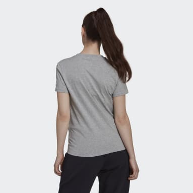 Camiseta LOUNGEWEAR Essentials Slim Logo Gris Mujer Sportswear