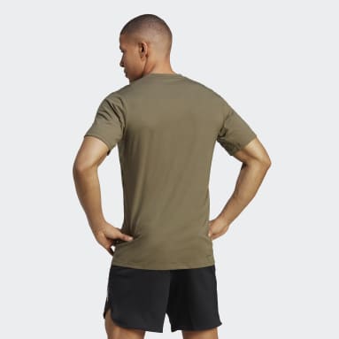 T-shirt Train Essentials Seasonal Logo Training Vert Hommes Fitness Et Training